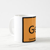 Ge - 幾何学 数学 化学 周期表 シンボル コーヒーマグカップ (正面左)