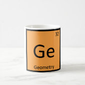 Ge - 幾何学 数学 化学 周期表 シンボル コーヒーマグカップ (中央)