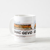 GE ES44AC GEVO機関車とアメリカ国旗 コーヒーマグカップ (正面左)