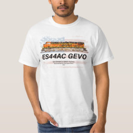 GE ES44AC GEVO機関車とアメリカ国旗 Tシャツ