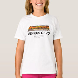 GE ES44AC GEVO機関車。BNSF貨物列車 Tシャツ