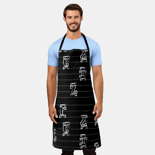 Ge’ez Numbers Illustration – Traditional Ethiopian エプロン (着用した状態)