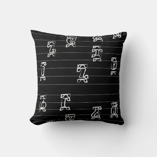 Ge’ez Numbers Illustration – Traditional Ethiopian クッション (正面)