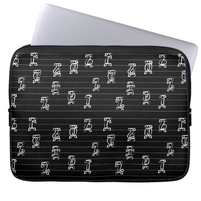 Ge’ez Numbers Illustration – Traditional Ethiopian ラップトップスリーブ (正面)