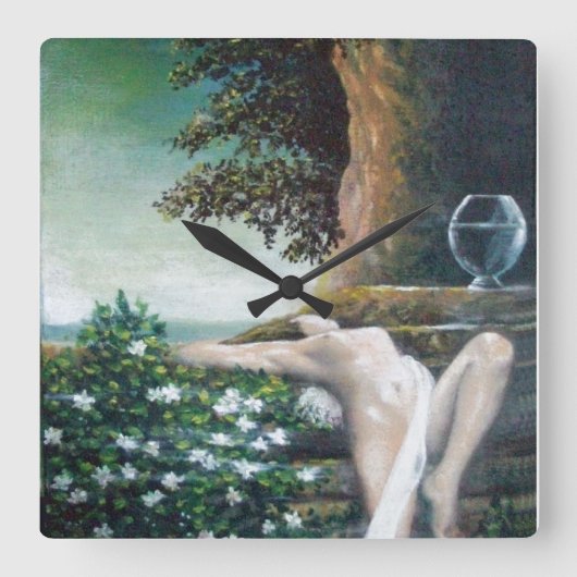 GEA、MYRTLE、WATER スクエア壁時計 (正面)