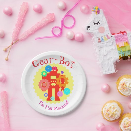 Gear Robot ペーパープレート (パーティー)