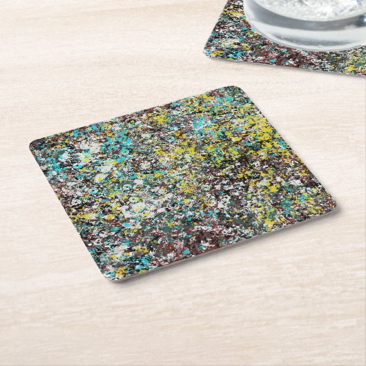 Geared Toward Abstract Art Design Lover スクエアペーパーコースター (アングル)