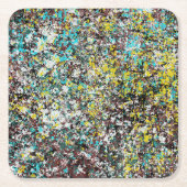 Geared Toward Abstract Art Design Lover スクエアペーパーコースター (正面)