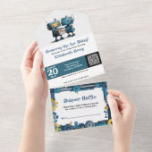 Gearing Up for Robot -ベビーベビーシャワー招待状 オールインワン招待状 (貼ってはがせる)