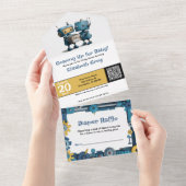 Gearing Up for Robot -ベビーベビーシャワー招待状 オールインワン招待状 (貼ってはがせる)