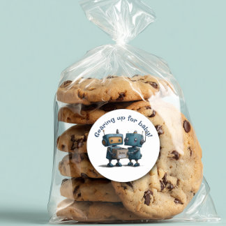 Gearing Up for Robot -ベビーベビーシャワー ラウンドシール