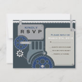 GEARSバー バー ミッツヴァー招待状 RSVP返信カード 招待状 (正面)