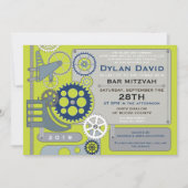 GEARS バー バット ミッツヴァー 招待状 (正面)