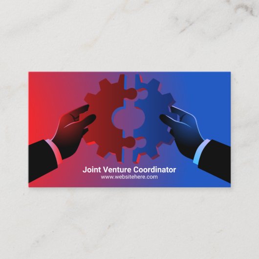 Gears | Mergers Acquisitions Collaboration concept 名刺 (正面)