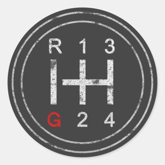 GearshiftノブシンクロT3バナゴンクラシック車 ラウンドシール (正面)