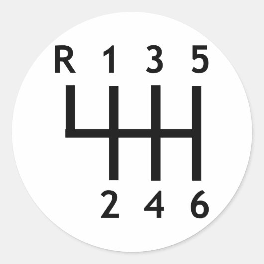 Gearshift – レース ラウンドシール (正面)