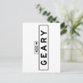 Geary Blvd., サンフランシスコ ストリート サイン ポストカード (スタンド正面)