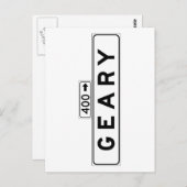 Geary Blvd., サンフランシスコ ストリート サイン ポストカード (正面/裏面)