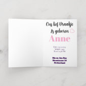 Geboorte kaartje Draakje, pixel art 箔シーズンカード (内側レイダウン)