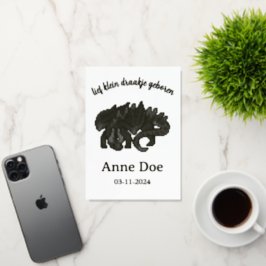 Geboorte kaartje Draakje, pixel art 箔シーズンカード