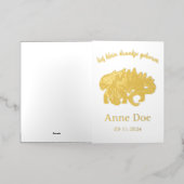 Geboorte kaartje Draakje, pixel art 箔シーズンカード (外側レイダウン)