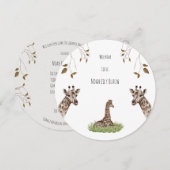 Geboortekaartje (rond) - Giraf 招待状 (正面/裏面)