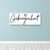 Geborgenhee、ドイツ語、セキュリティ キャンバスプリント (インサイチュ (ウッドフロア))