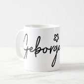 Geborgenhee，ドイツ語，セキュリティ，ドイツ語 コーヒーマグカップ (正面左)