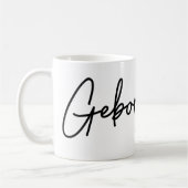 Geborgenhee，ドイツ語，セキュリティ，ドイツ語 コーヒーマグカップ (左)