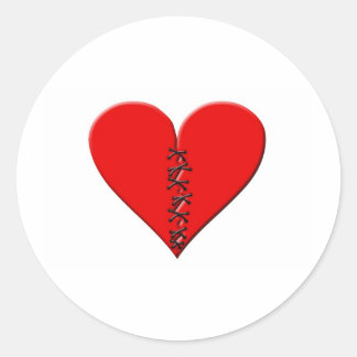 Gebrochenes , geflicktes Herz ラウンドシール