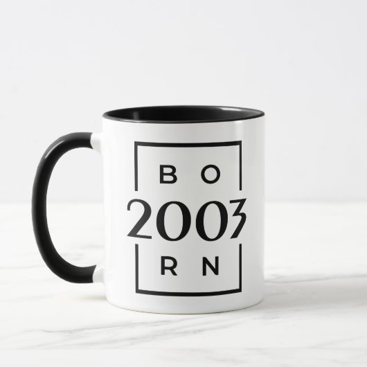 Geburtsjahr 2003 Tasse マグカップ (左)