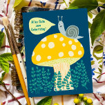 Geburtstag Schnecke auf Magischen Pilz Niedlich  ポストカード<br><div class="desc">Anpassbare Karte,  herzlichen Glückwunsch zum Geburtstag,  Fügen Sie Ihren eigenen Text auf der Rückseite oder vor der Postkarte hinzu. Karo in meinem Shop für mehr passende Designs oder lass mir wissen,  ob Sie etwas Gefallen haben anpassbare.</div>