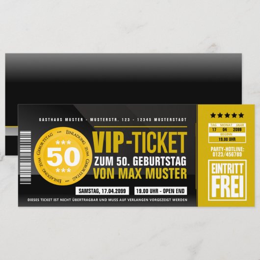 Geburtstagseinladungskarten Einladungen Geburtstag 招待状 (正面/裏面)