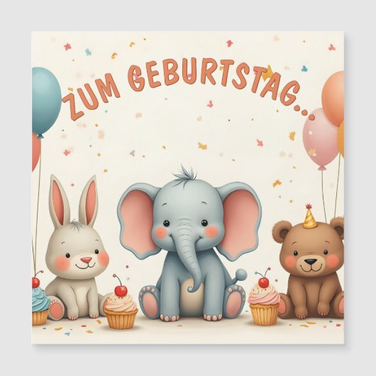Geburtstagsfreude mit tierischen Freunden (正面)