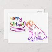Geburtstagskarte Mastiff Postkarte ポストカード (正面/裏面)