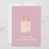 Geburtstagskarte rosa シーズンカード (正面)