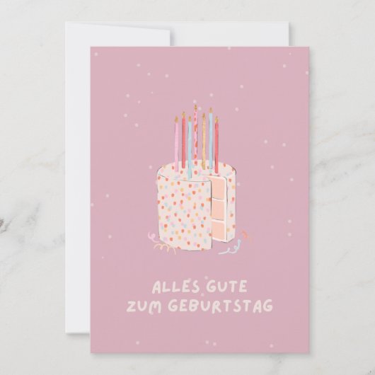 Geburtstagskarte rosa シーズンカード (正面)