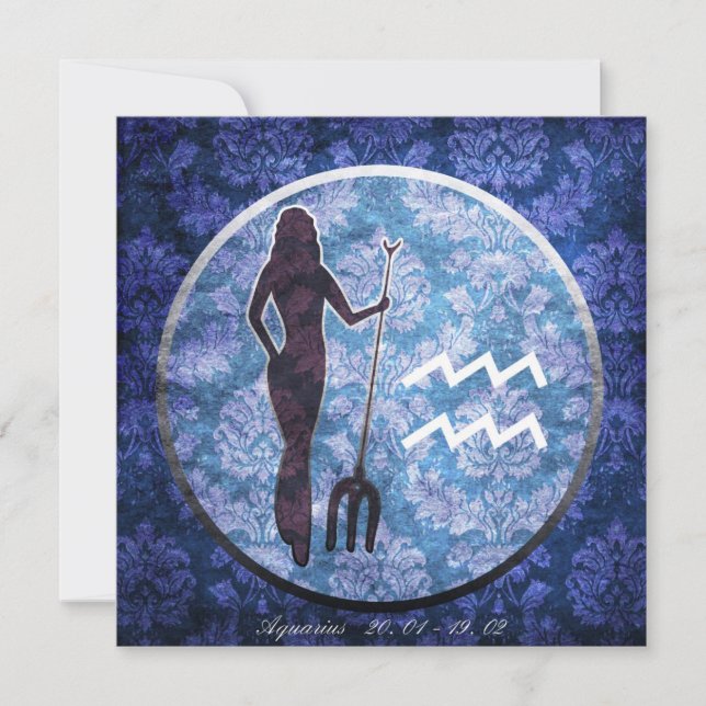 Geburtstagskarte: Sternzeichen Wassermann (正面)