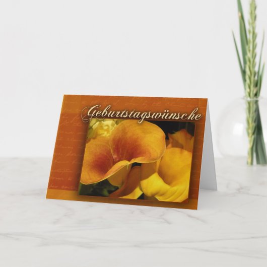 geburtstagswnsche – ドイツ語ハッピーバースデー カード (正面)