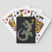 Geckのヤモリのサイケデリックなデザインのトランプ トランプ (裏面)
