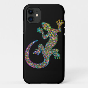 GeckのヤモリのサイケデリックなデザインのiPhone 5つのケース iPhone 11 ケース