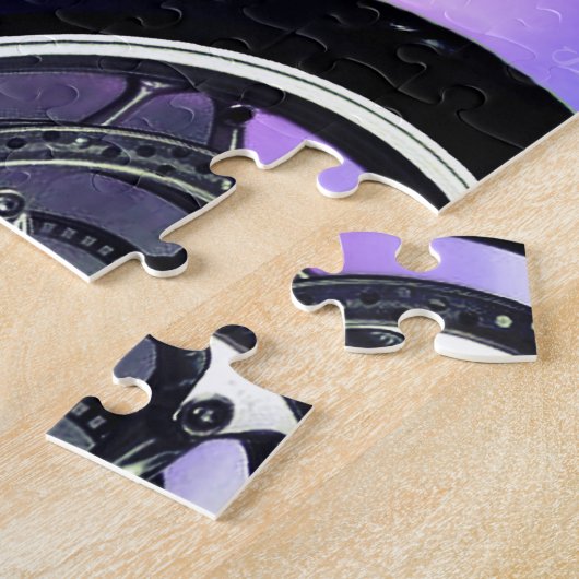 Geckoオートバイライダーピンクホライゾン追加Name 20x30 ジグソーパズル (側面)