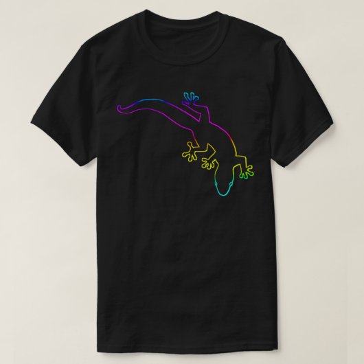 GECKOカラー数々のアウトライン Tシャツ (デザイン正面)