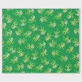 Geckoトカゲ誕生日パーティーかわいい子供ラッピングPa ラッピングペーパー (フラット)