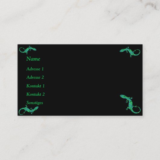Gecko名刺（緑） 名刺 (正面)