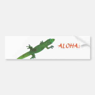 Gecko見て"アロハ"グリーティングバンパーステッカー バンパーステッカー