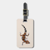 GECKO -クール絶滅危惧動物 – トカゲ – 自然 ラゲッジタグ (正面縦)