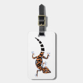 GECKO -クール絶滅危惧動物 – トカゲ – 野生生物 ラゲッジタグ (正面縦)