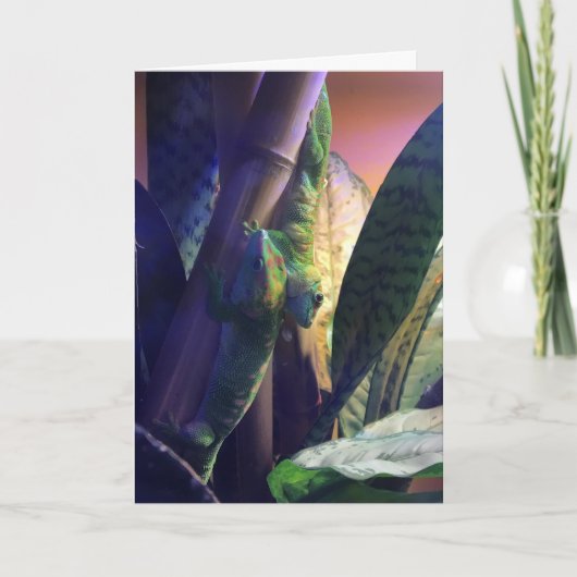 gecko greeting card #3 (love) カード (正面)