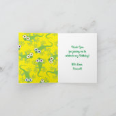Gecko Lizards誕生日パーティーありがとう可愛い子供 カード (内部)